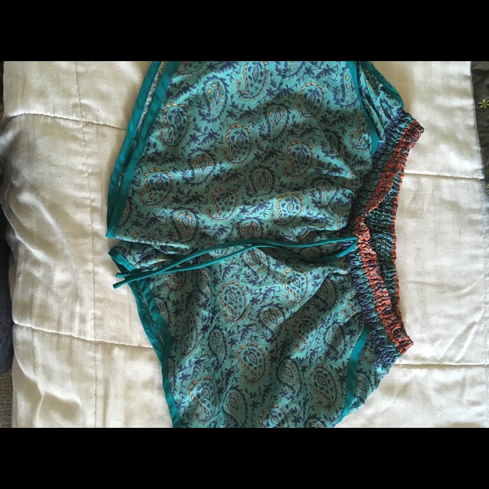 Printed pajama shorts